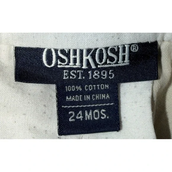 OshKosh B'gosh 24M Rocket Print Shortalls Cream/beige Orange Blue - Picture 4 of 5